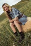 Colby Denim Dress in Medium Wash