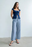 Paloma Pleated Blouse in Navy