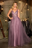 Dana Gown Glittery A Line Dress
