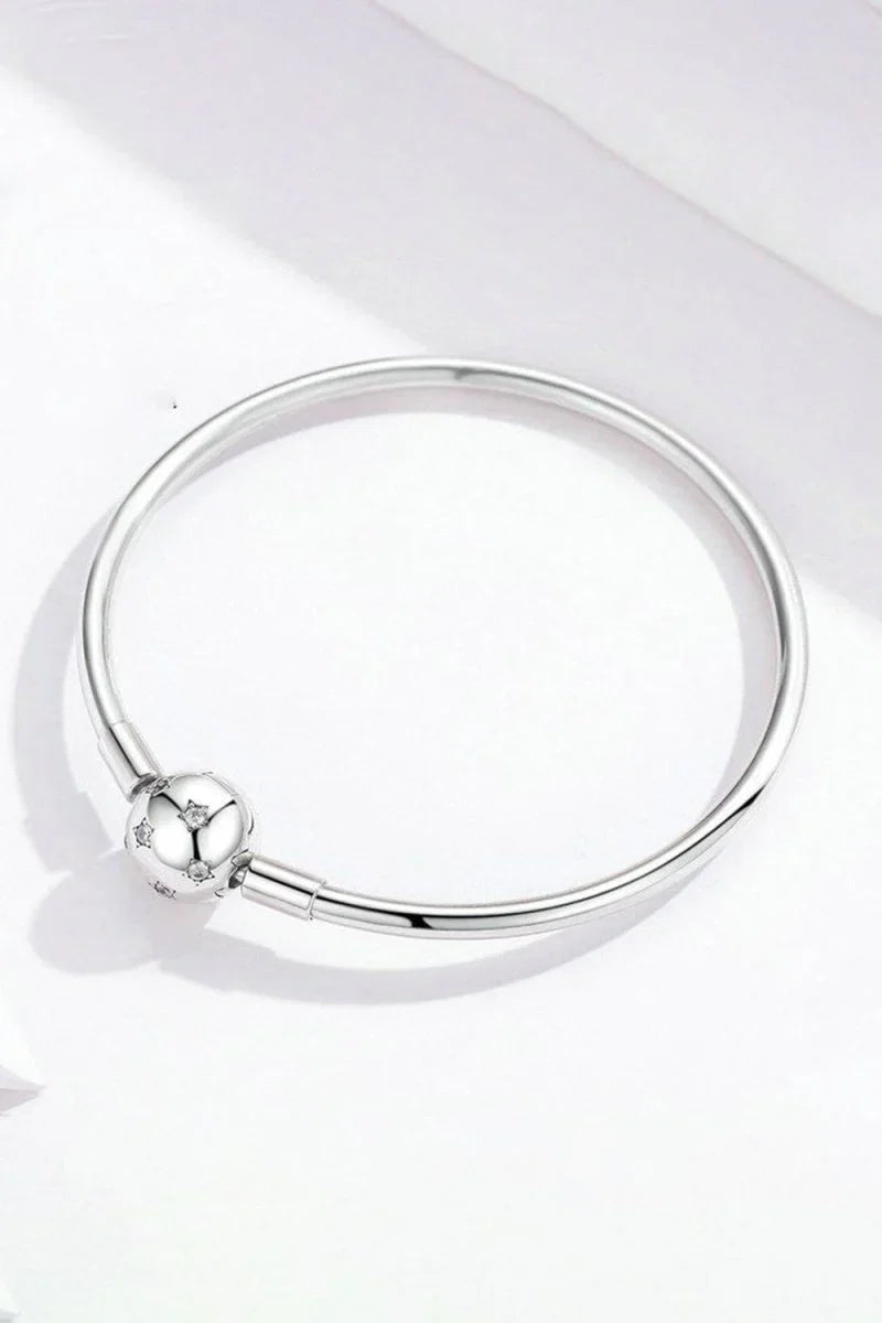 Star Bangle Bracelet In Sterling Silver