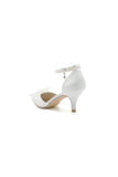 Ankle Strap Wedding Stiletto Heels with Flower