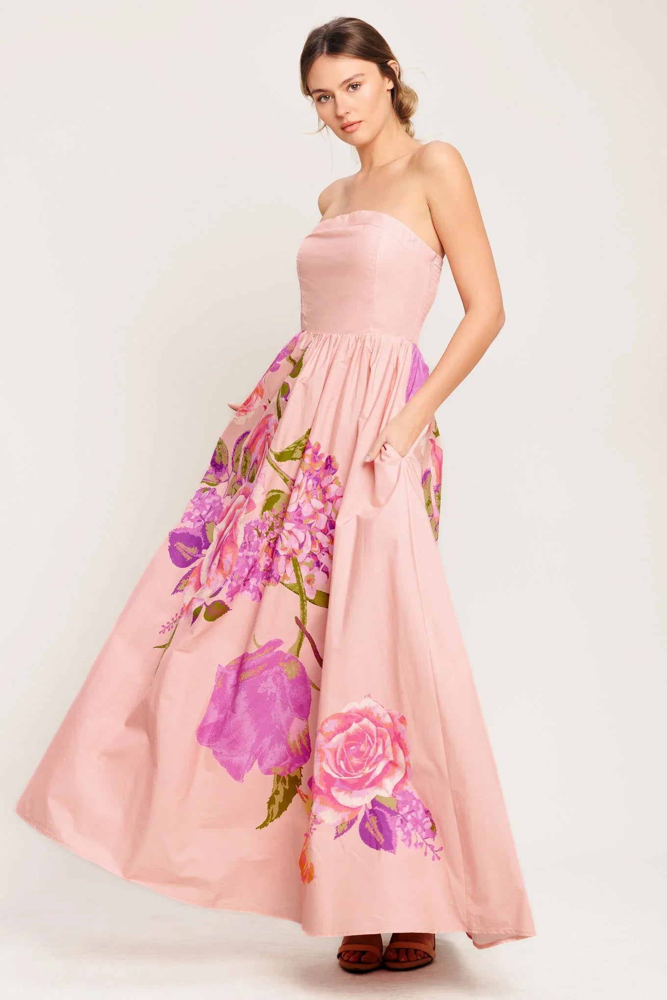 ROSE SERENADE LIGHT PINK MAXI DRESS FINAL SALE