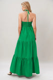 TROPIC STATEMENT GREEN MAXI DRESS