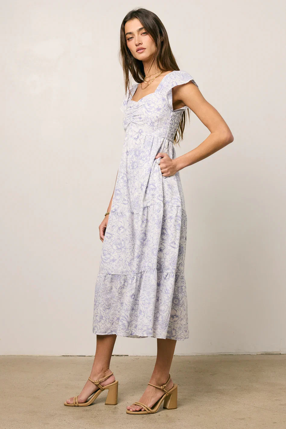 Jenny Floral Midi Dress FINAL SALE