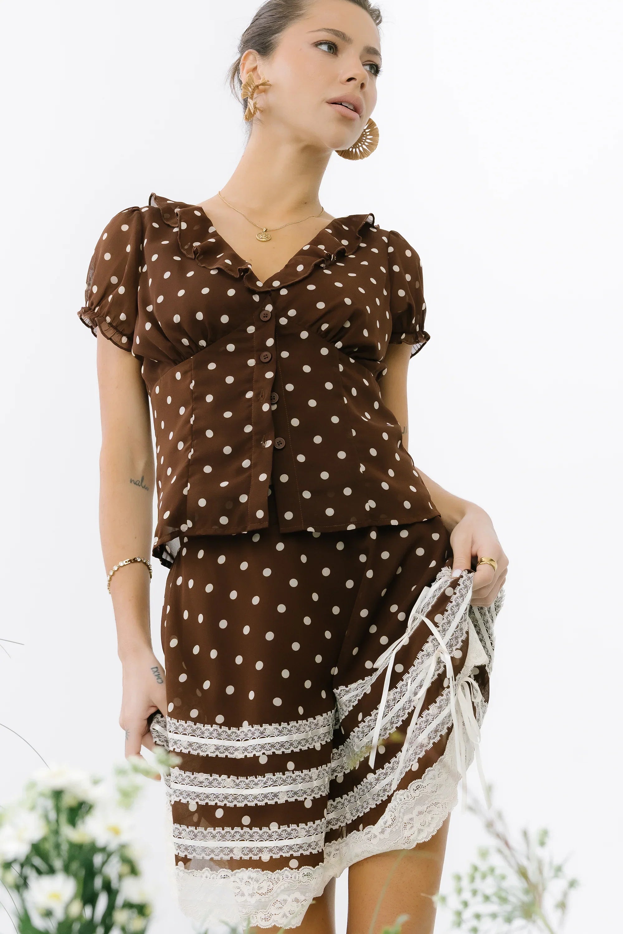 Nacie Polka Dot Blouse