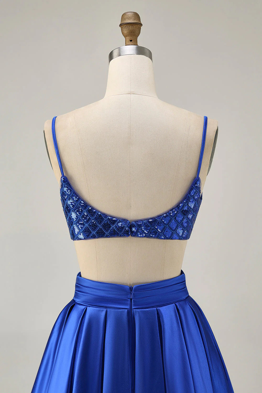 Sparkly Royal Blue A Line Cut Out Sequins Short Homecoming Dress