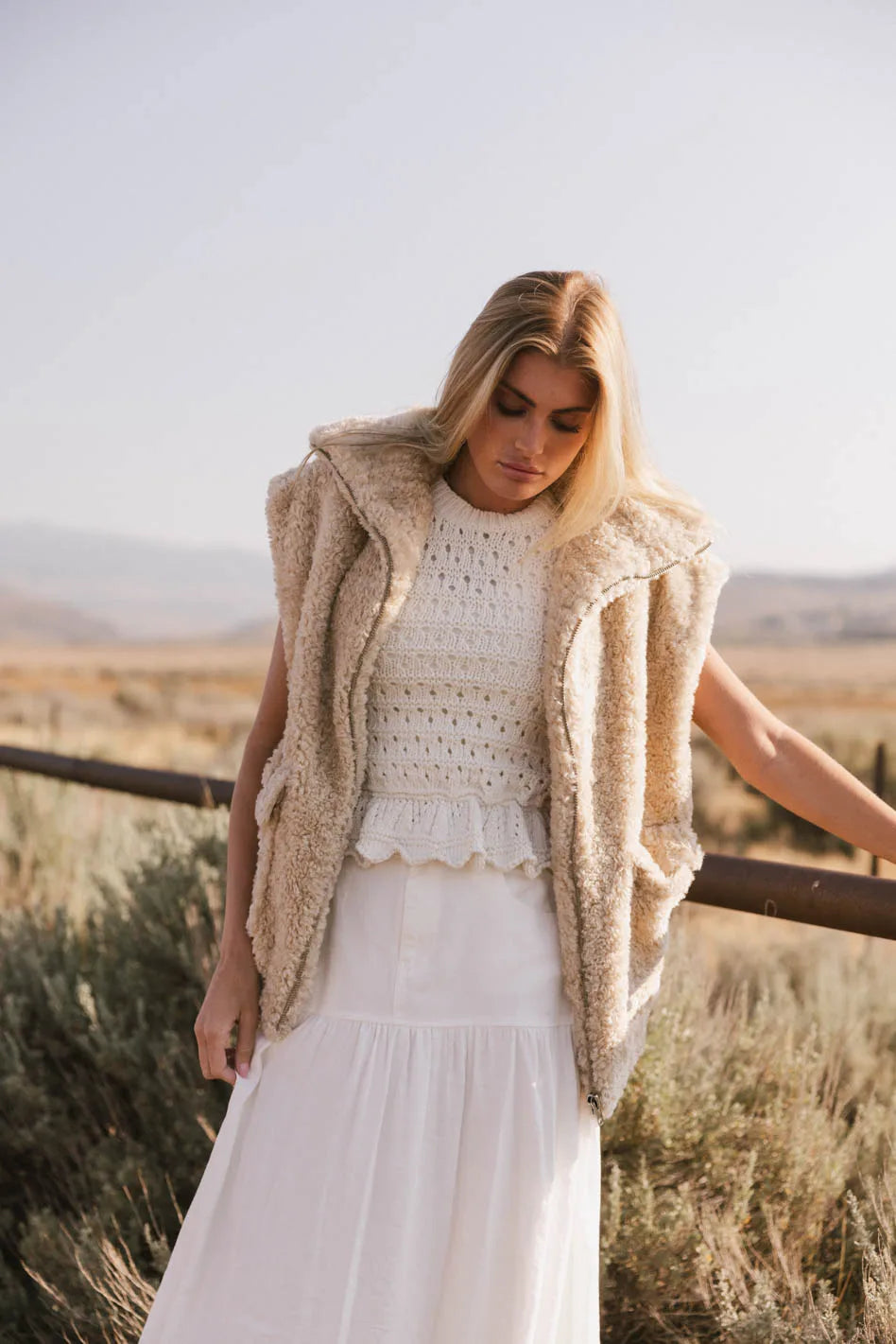 Melodie Sherpa Fleece Vest FINAL SALE