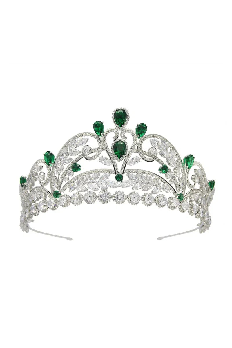 Gold Cubic Zirconia Bridal Tiara