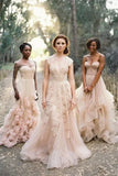 High Quality V neck Sleeveless Floor length Wedding Dress with Lace