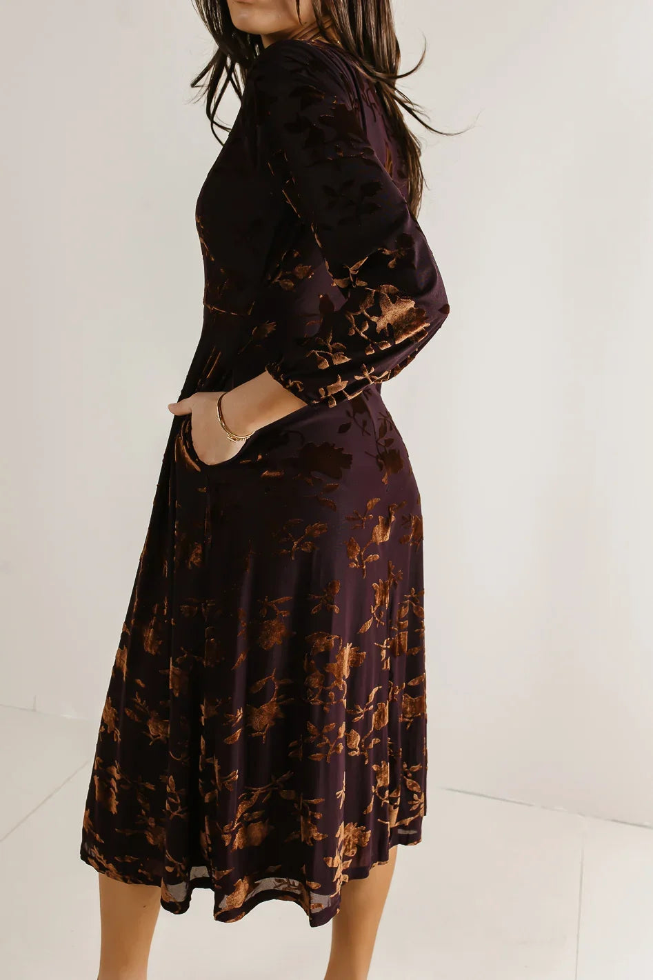 Jane Velvet Midi Dress FINAL SALE