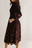 Jane Velvet Midi Dress FINAL SALE