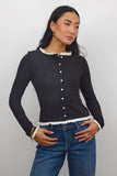 Sierra Lace Trim Blouse in Black FINAL SALE