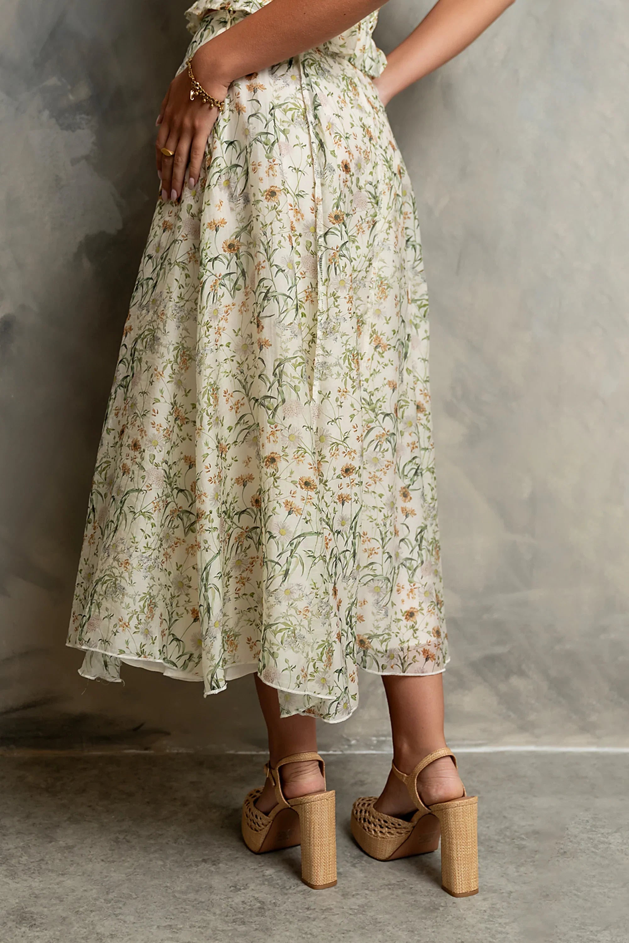 Carlie Floral Midi Skirt