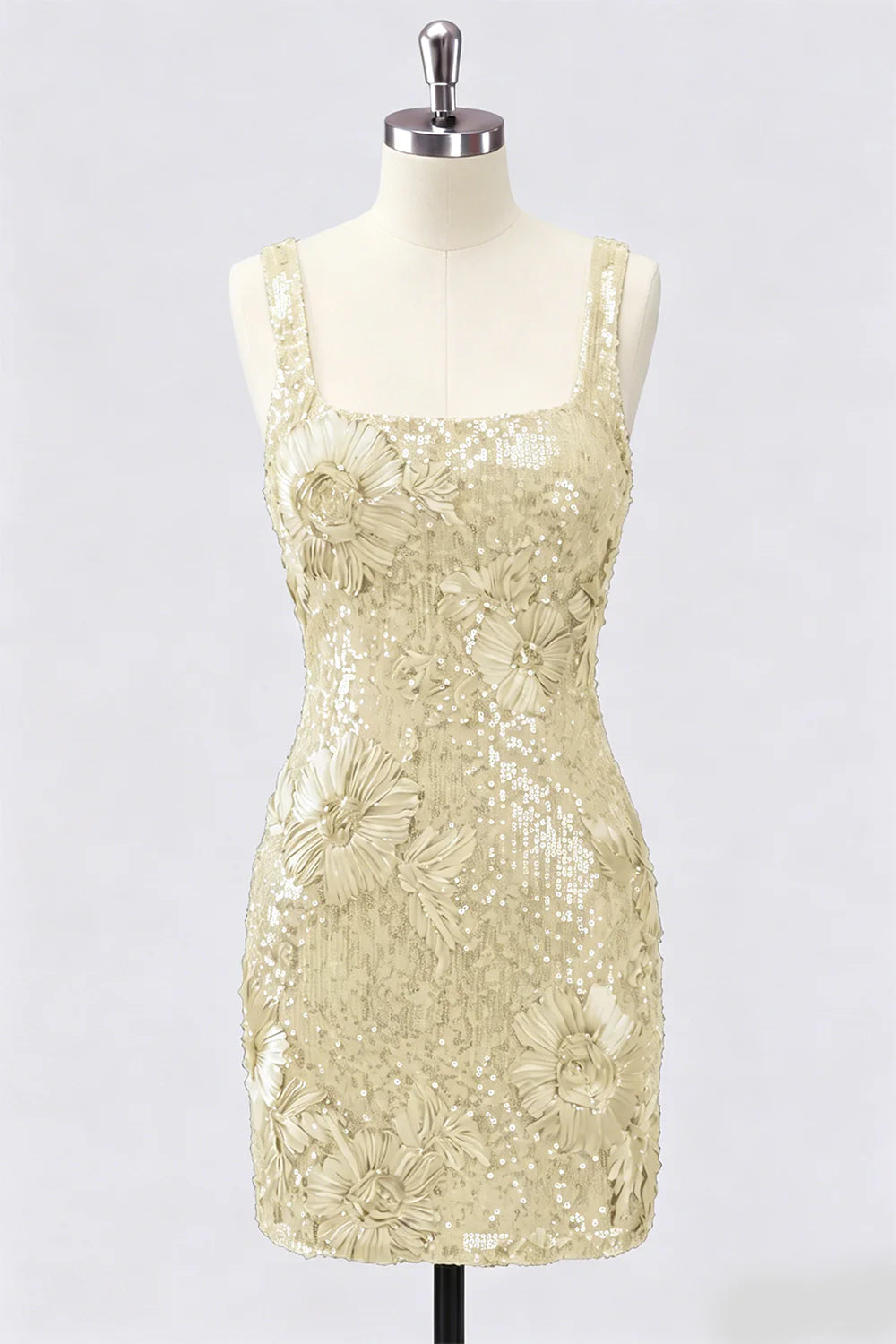 Burgundy Square Neck Bodycon Sequin Homecoming Dress