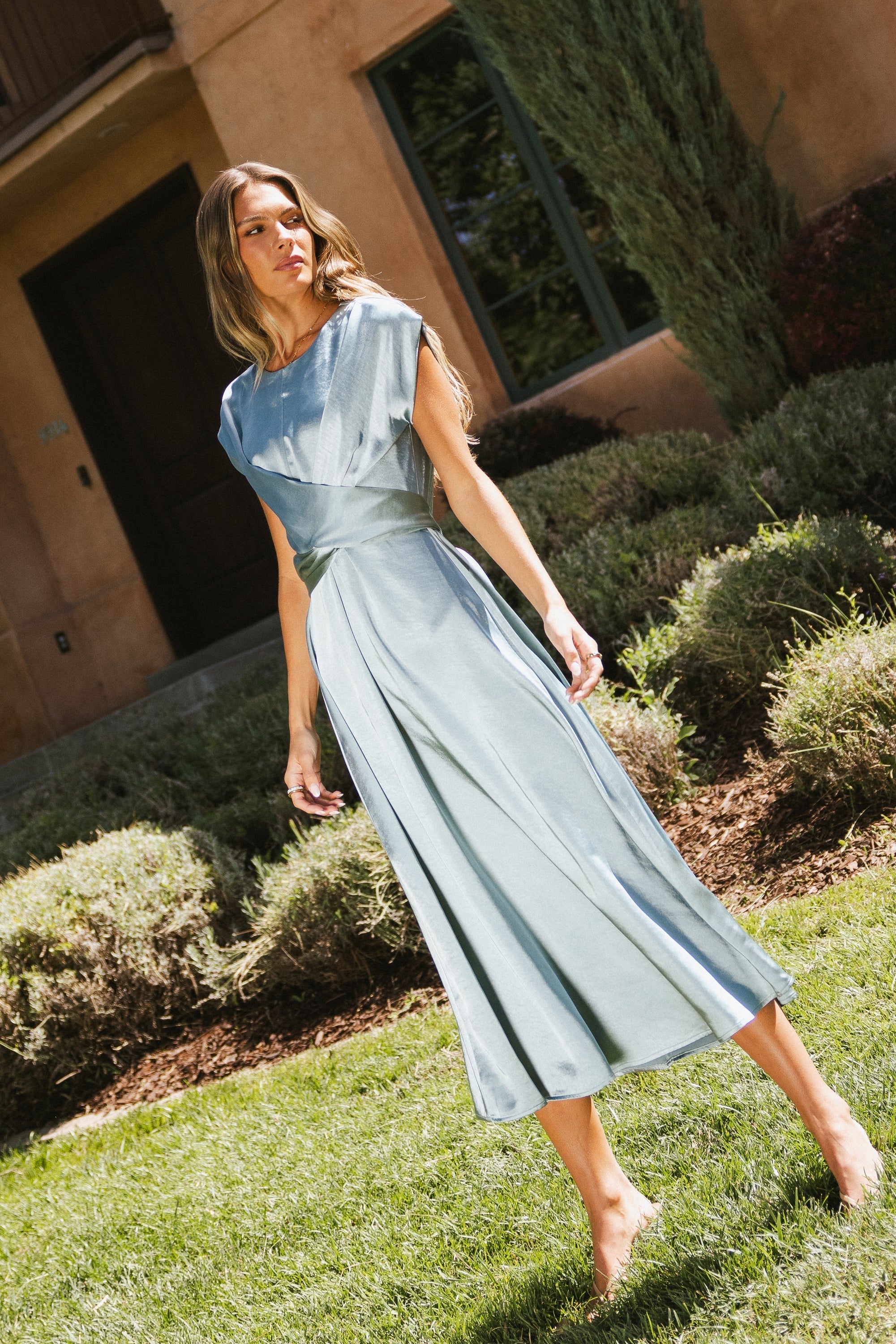 Rosalind Midi Dress in Blue FINAL SALE