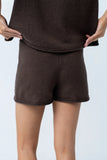 Paige Knit Shorts in Brown