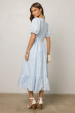 Jozette Floral Midi Dress in Blue FINAL SALE