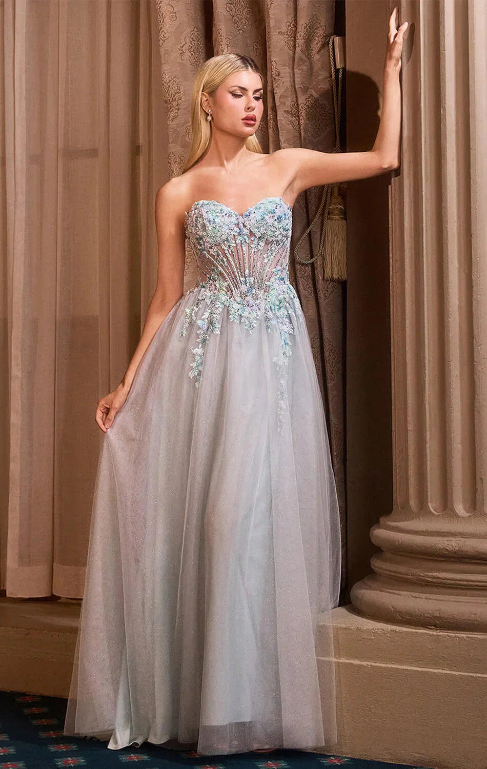A1478 Weaving Ivy Beaded Gown ANDREA LEO
