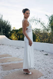 Del Rey Lace Satin Maxi Dress