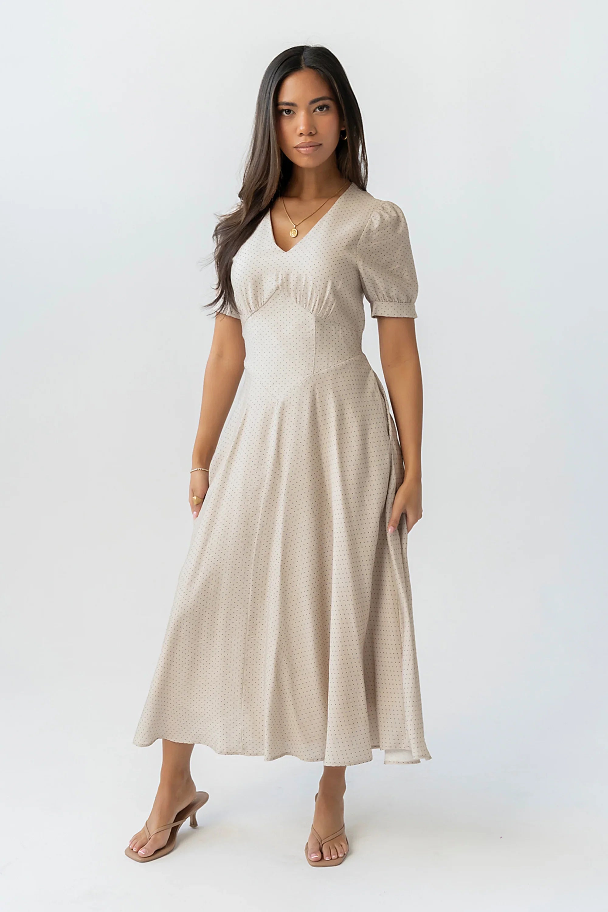 Ulani Polka Dot Midi Dress