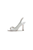 Square Open Toe Slingback Chunky Heels