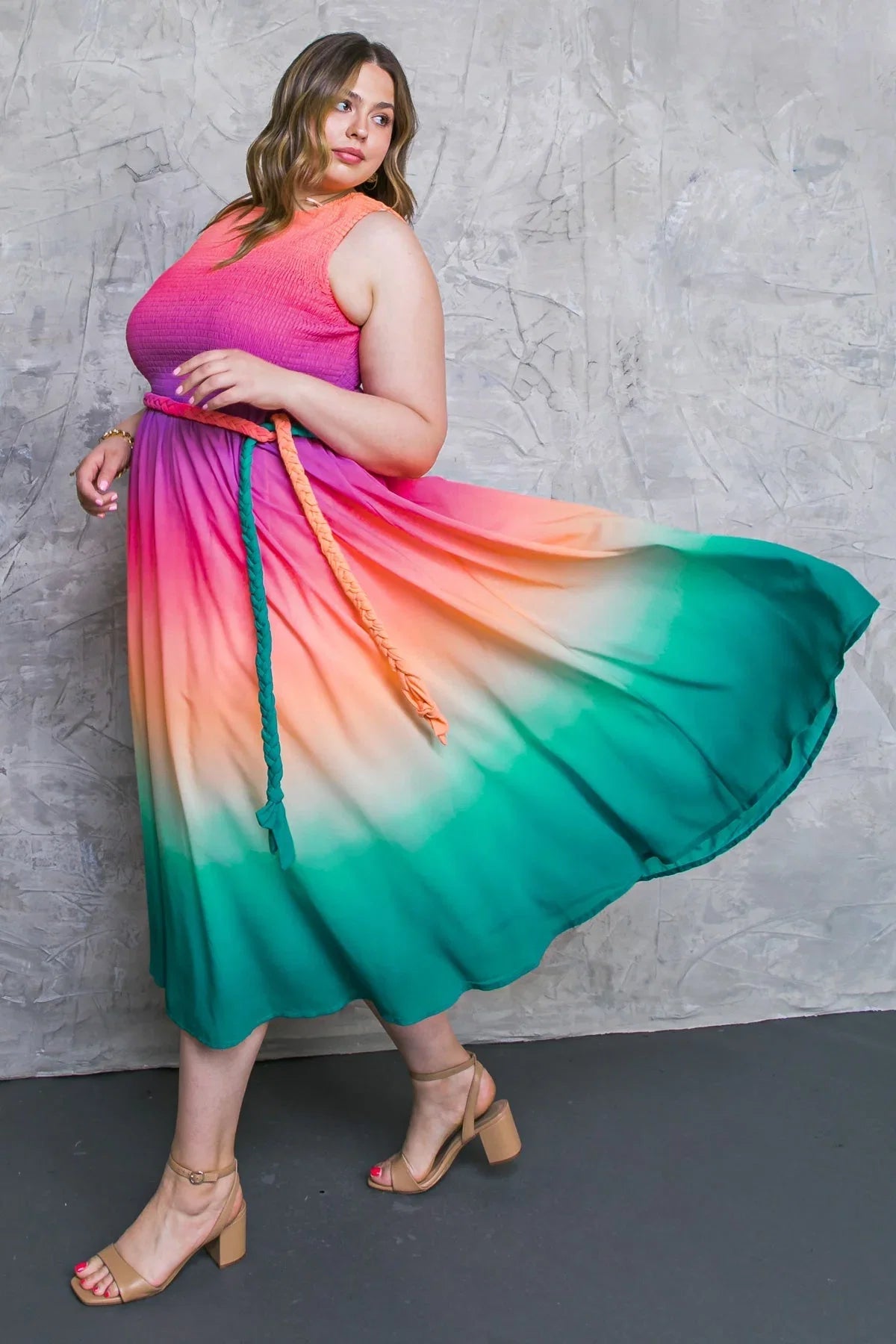 CATER TO YOU MULTI COLOR MIDI DRESS