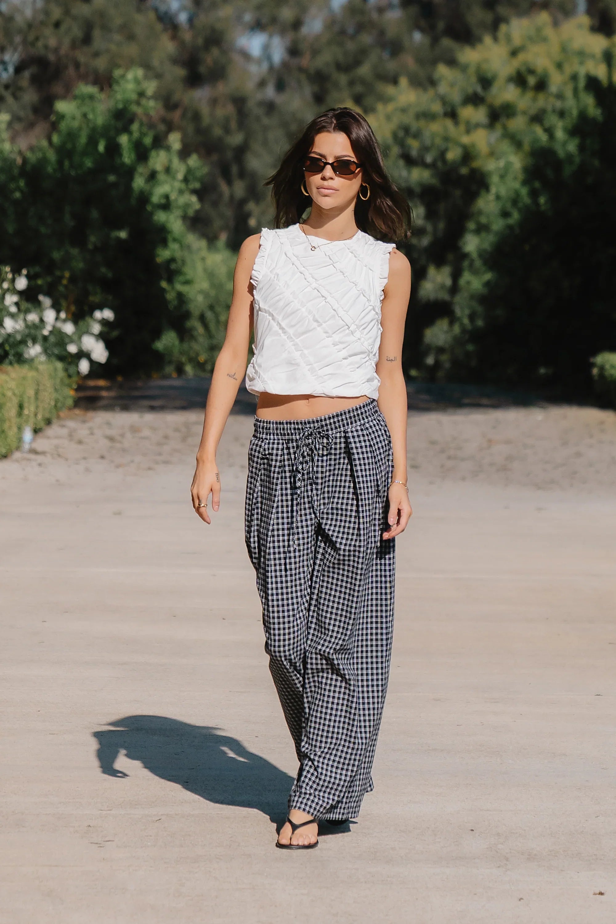 Mellie Ruffle Top in Off White