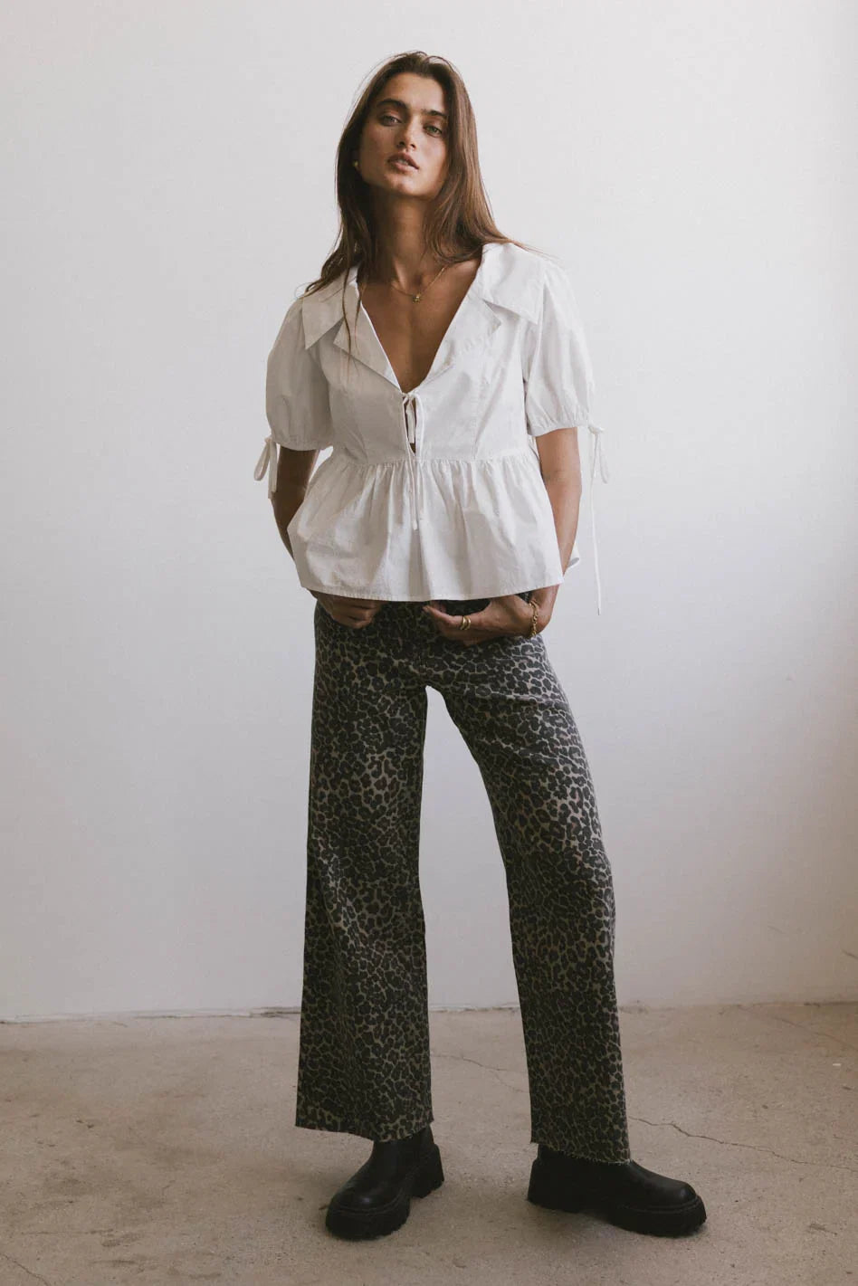 Kortnee Leopard Print Jeans FINAL SALE