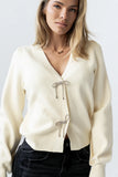 Tonya Bow Sweater in Cream