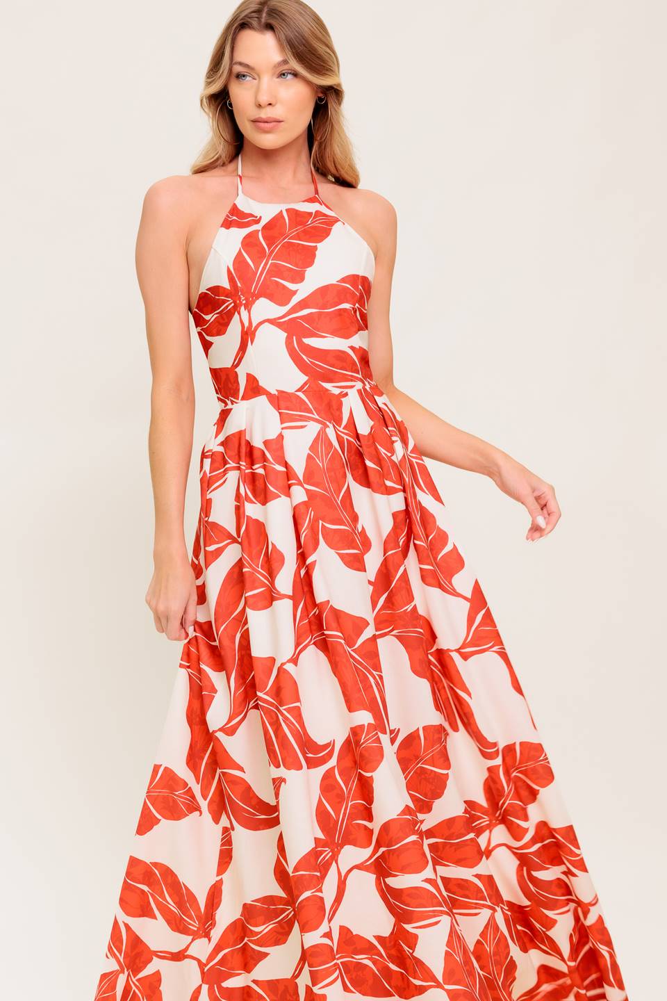 MARLEY MAXI DRESS TROPICAL HALTER MAXI FINAL SALE