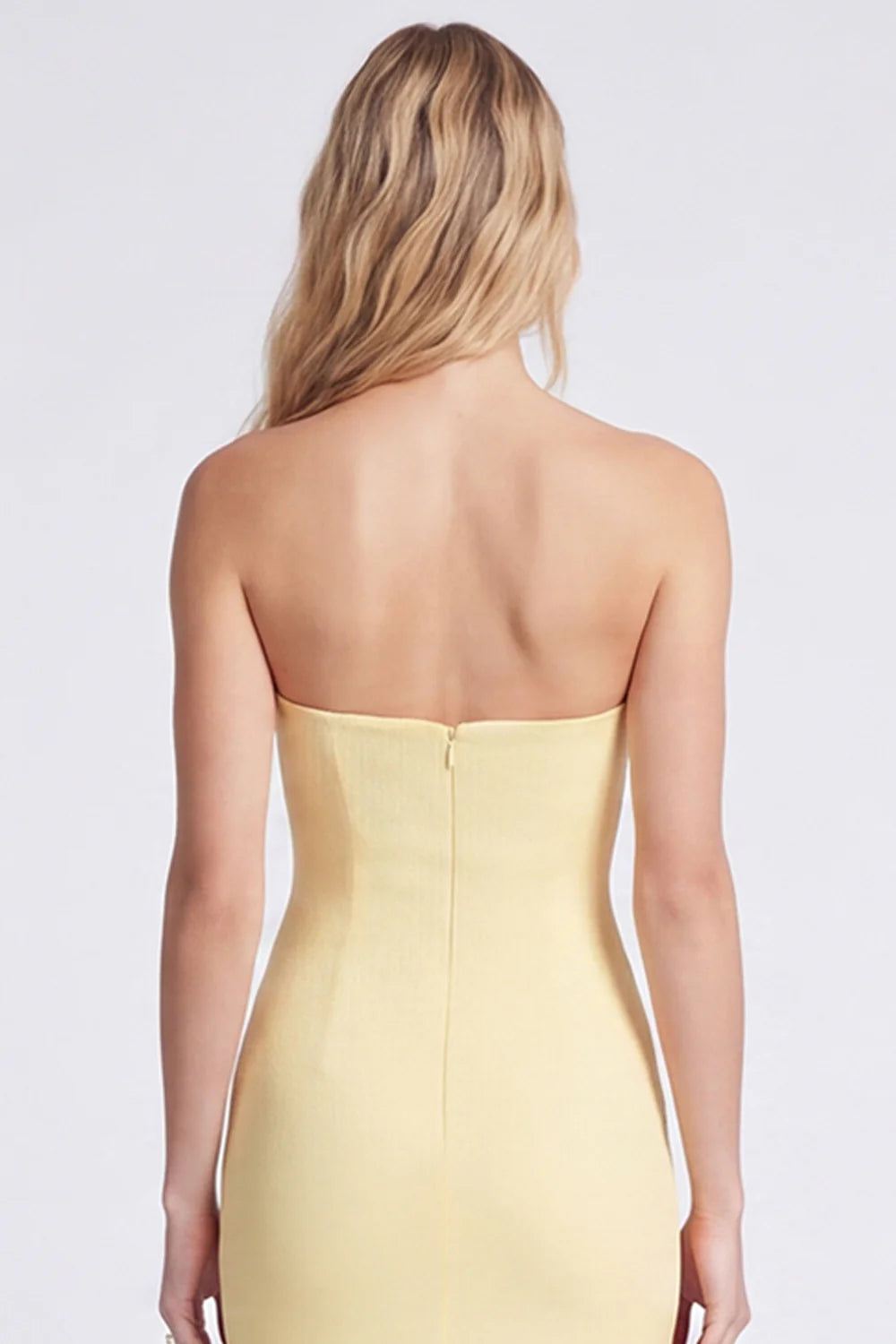 Strapless Daffodil Mermaid Long Formal Dress