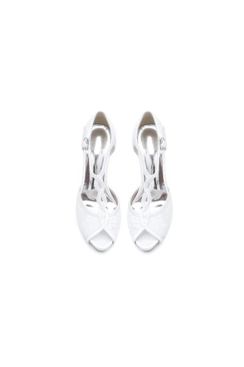 Peep Toe High Heel Shoes Ankle Strap