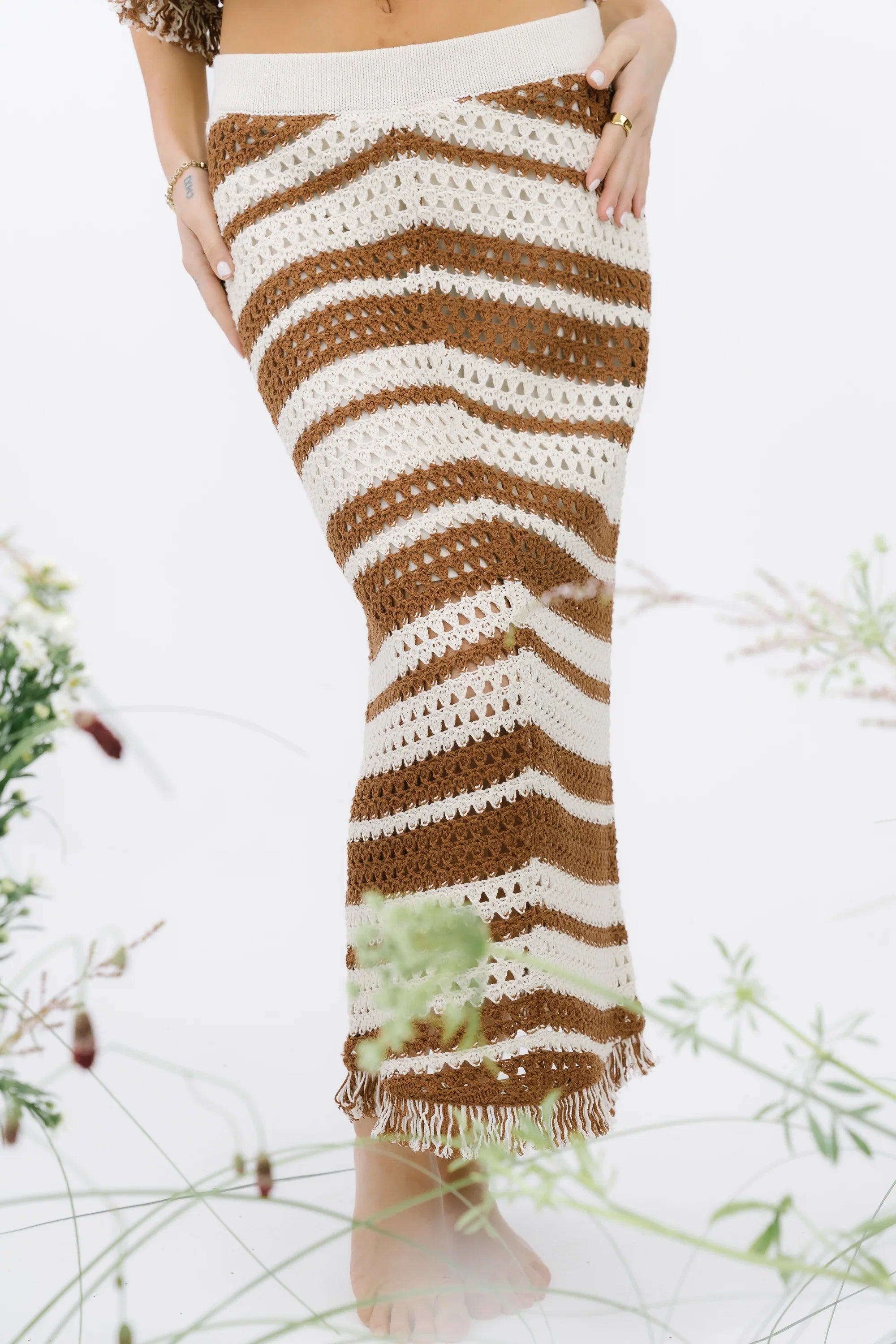Henry Crochet Midi Skirt