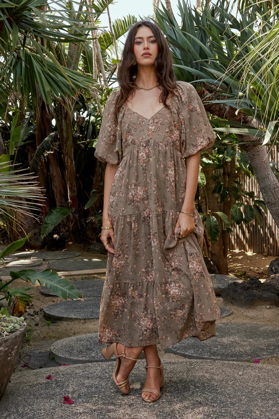 Maribel Dress in Olive FINAL SALE