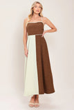 SIENNA FORM COLOR BLOCK MIDI DRESS
