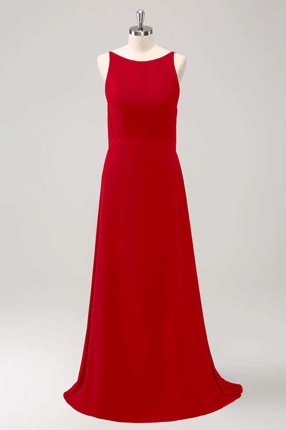 Dark Green A Line Backless Long Bridesmaid Dress with Sleeveless