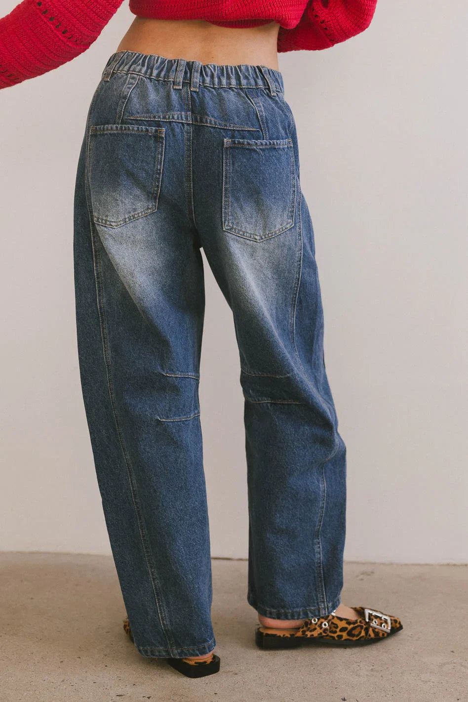 Lisette Barrel Jean in Dark Wash FINAL SALE