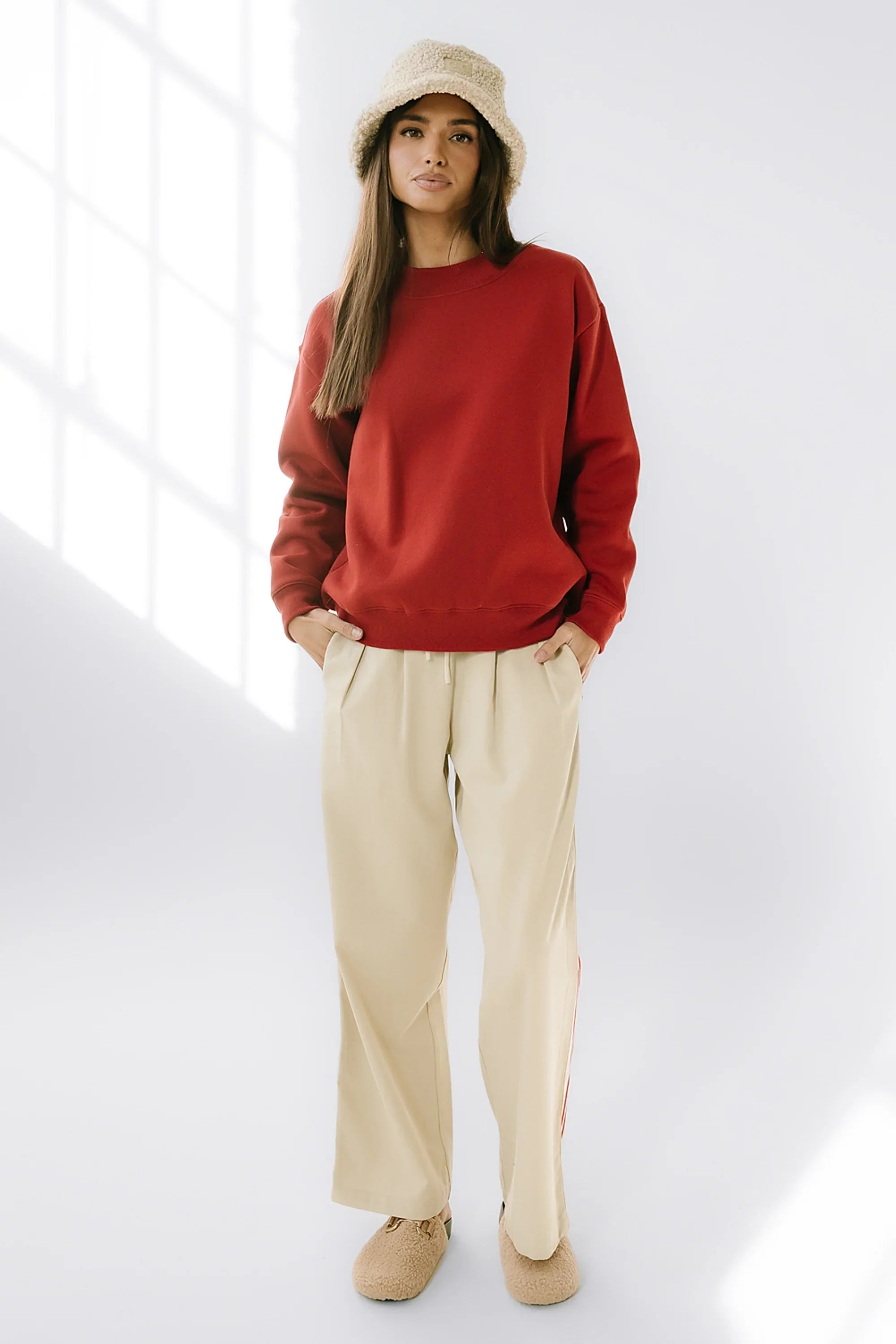 Marie Oversized Sweatshirt in Red FINAL SALE