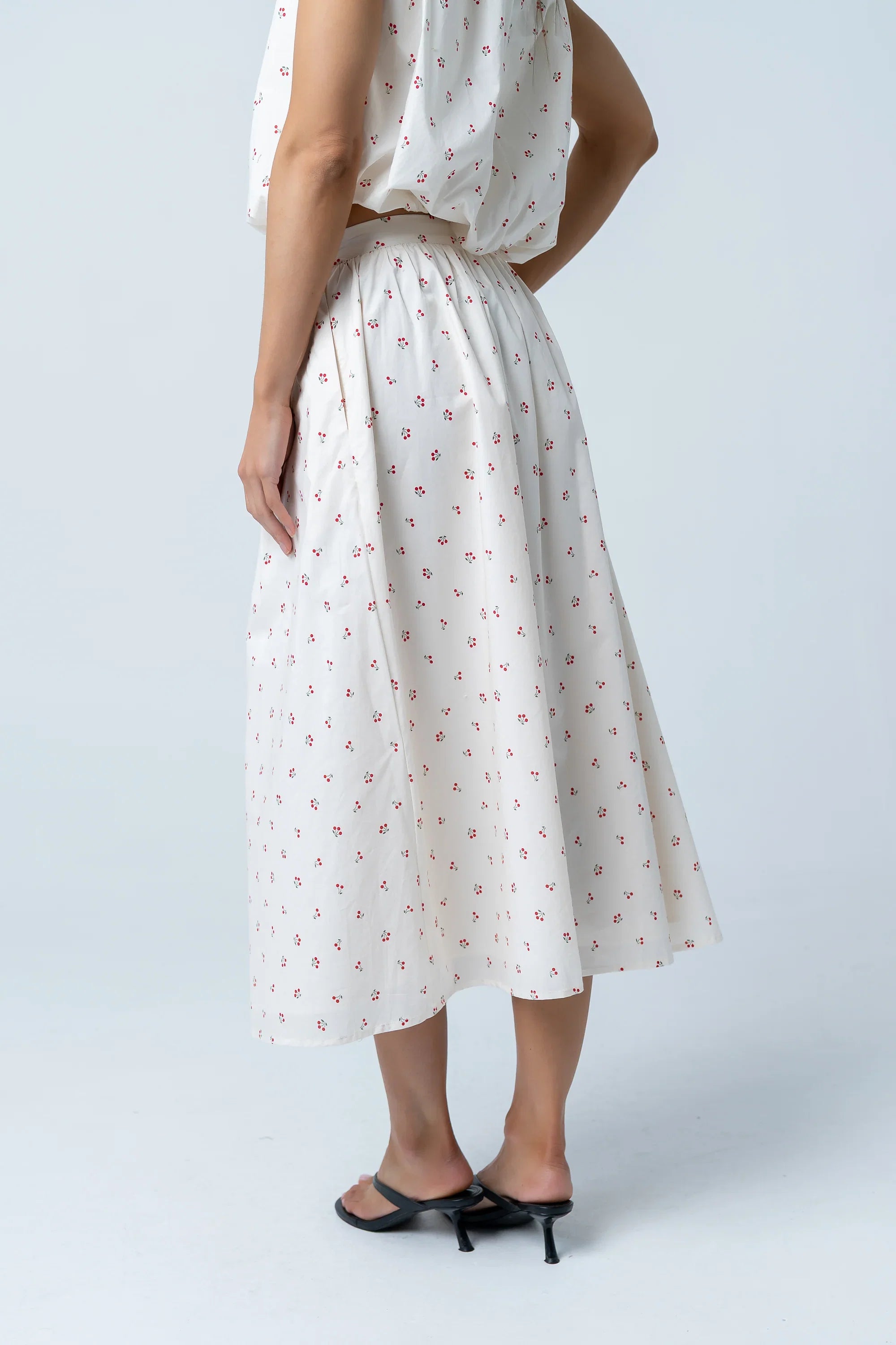 Tyla Cherry Midi Skirt