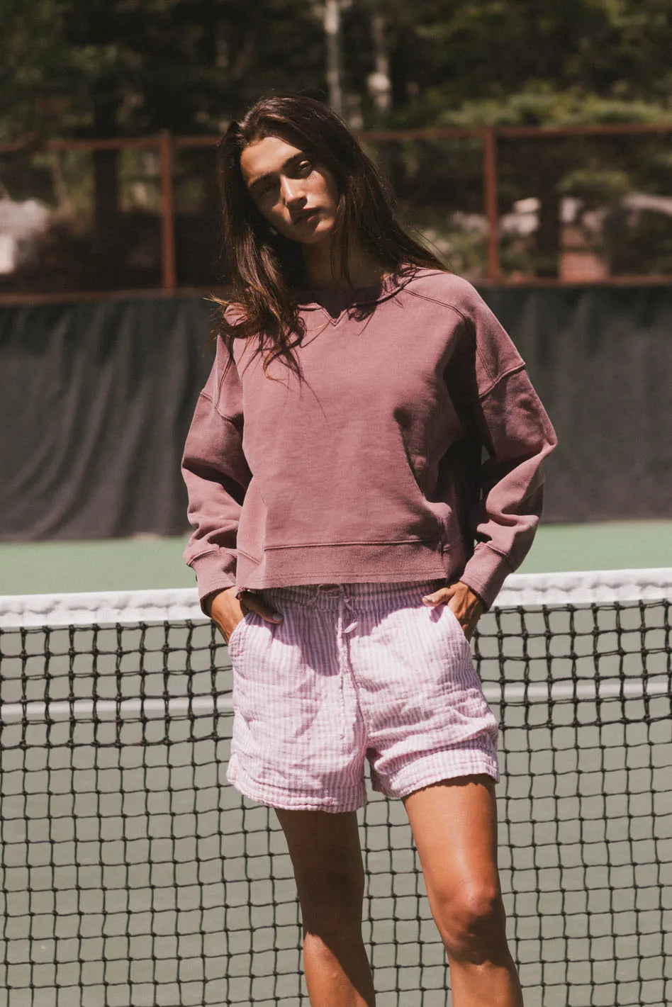 Aarti Sweatshirt in Burgundy FINAL SALE