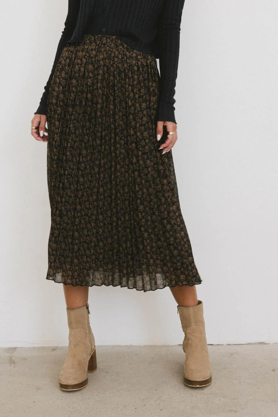 Pascal Pleated Floral Skirt FINAL SALE