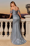 BRIAR GOWN BEADED OFF THE SHOULDER MERMAID DRESS