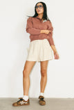 Meli Button Front Knit Sweater in Mauve FINAL SALE