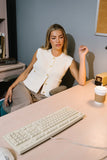 Brooks Knit Vest in Cream