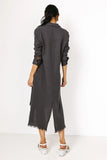 Winnie Button Up Dress in Charcoal FINAL SALE