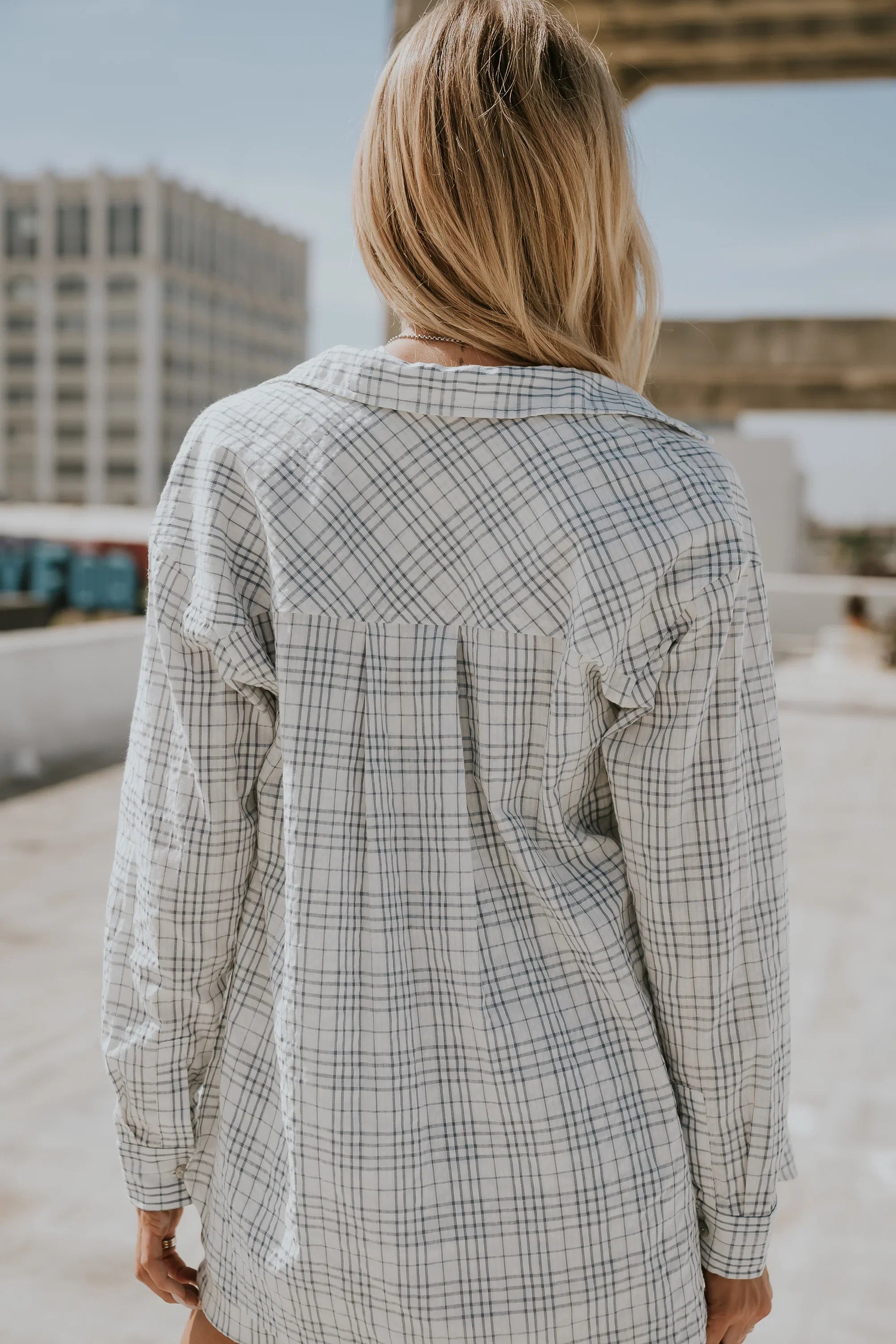 Viola Plaid Button Up