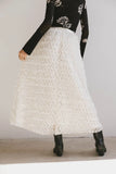 Yani Ruffle Tulle Maxi Skirt in Cream FINAL SALE