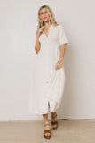 Nicole Smocked Maxi Dress in Cream FINAL SALE