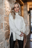 Gracie High Neck Sweater in Cream FINAL SALE