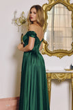 GINNY GOWN SATIN STRAPLESS A LINE DRESS